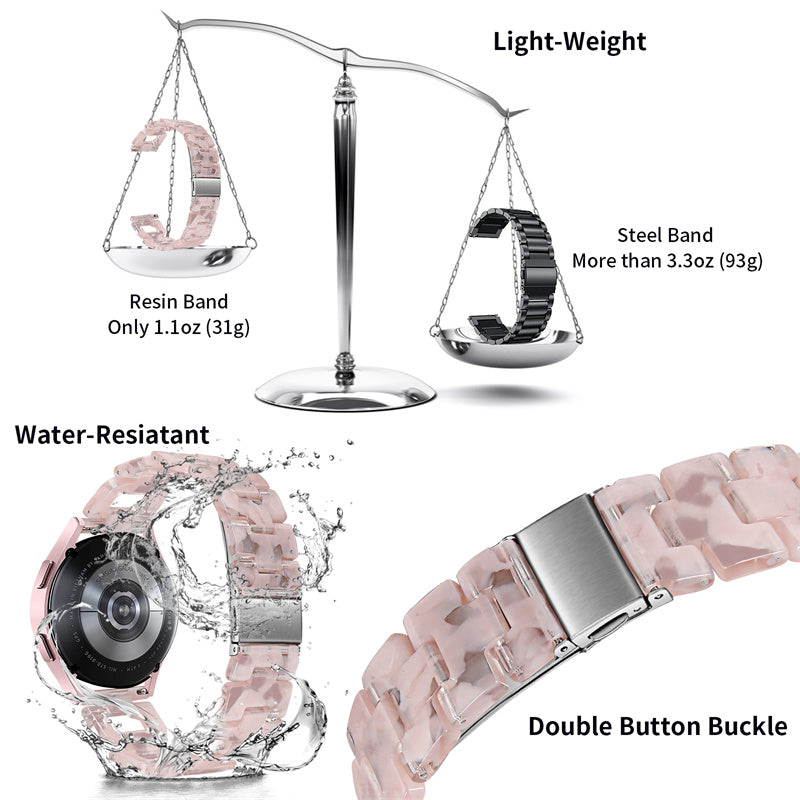 For Samsung Galaxy Watch4 Active 40mm 44mm Watch4 Classic 42mm 46mm Watch 5 40mm 44mm Resin Watchband Stainless Steel Buckle D Shape Strap For Samsung Galaxy Watch4 Active 40mm 44mm Watch4 Classic 42mm 46mm Watch 5 40mm 44mm Resin Watchband Stainless Steel Buckle D Shape Strap